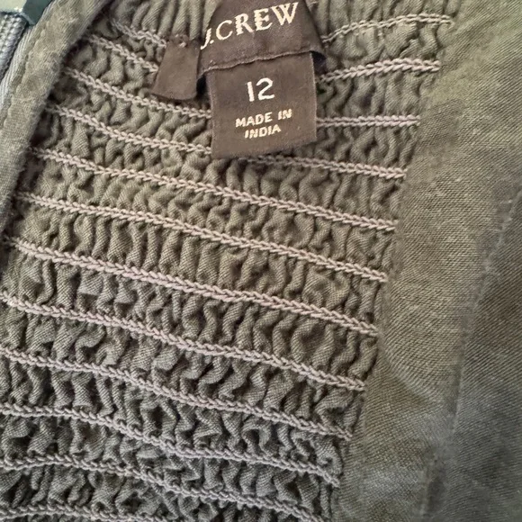 J. Crew Green Floral Boho Mini Dress w Sweetheart Neckline - Picture 10 of 10